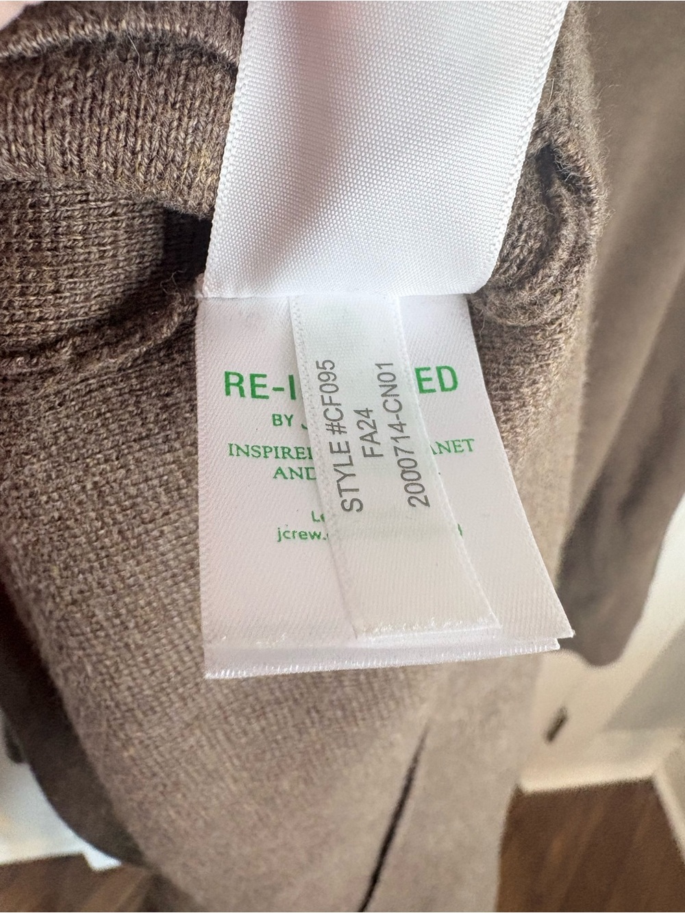 J.Crew | Long Giselle Sweater Blazer Gold Crest Buttons | L Mocha Brown - Picture 11 of 11